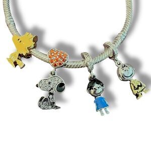 Peanuts Pandora Compatible Charm Bundle S925 Sterling Silver